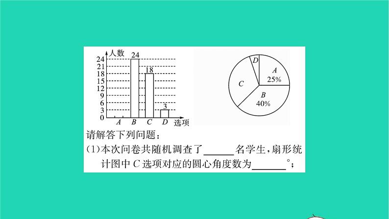 2022八年级数学下册第7章数据的收集整理描述综合专题统计图表的综合运用习题课件新版苏科版03