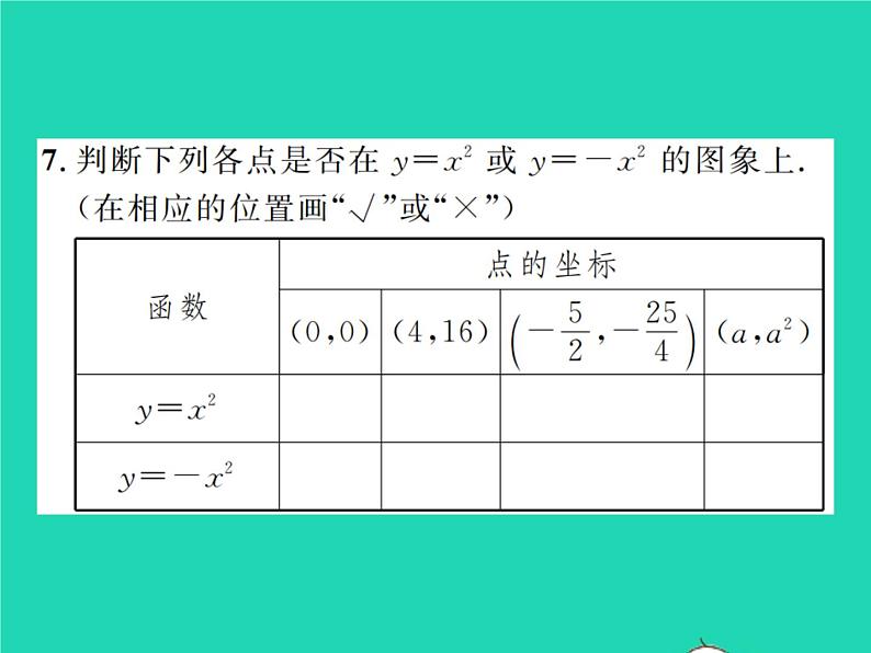 2022九年级数学下册第二章二次函数2.2二次函数的图象与性质第1课时二次函数y=x2和y=_x2的图象与性质习题课件新版北师大版04