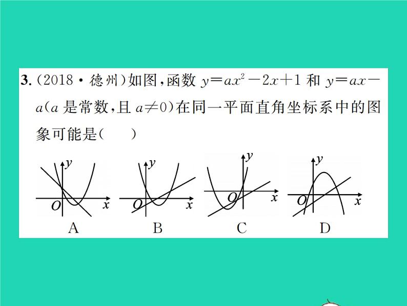 2022九年级数学下册第二章二次函数方法专题2二次函数的图象与字母系数之间的关系习题课件新版北师大版04