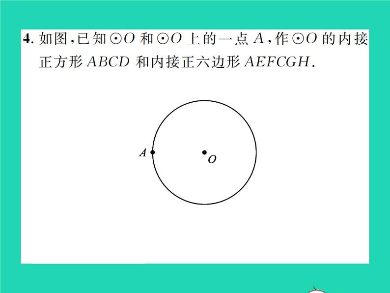 2022九年级数学下册第三章圆3.8圆内接正多边形习题课件新版北师大版04