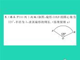 2022九年級(jí)數(shù)學(xué)下冊(cè)第三章圓3.9弧長(zhǎng)及扇形的面積習(xí)題課件新版北師大版