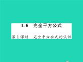 2022七年级数学下册第一章整式的乘除6完全平方公式第1课时完全平方公式的认识习题课件新版北师大版