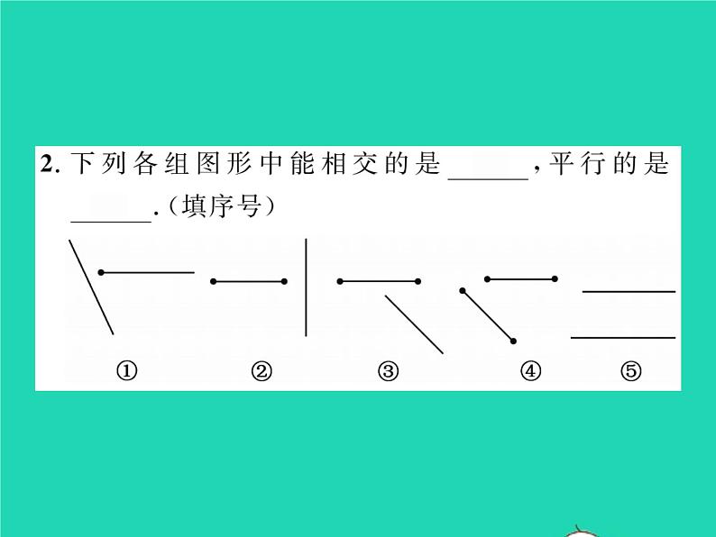 2022七年级数学下册第二章相交线与平行线1两条直线的位置关系第1课时对顶角补角和余角习题课件新版北师大版03