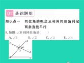 2022七年级数学下册第二章相交线与平行线2探索直线平行的条件第1课时利用同位角判定两条直线平行习题课件新版北师大版