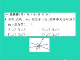 2022七年級(jí)數(shù)學(xué)下冊(cè)第二章相交線與平行線雙休作業(yè)22.1_2.2習(xí)題課件新版北師大版