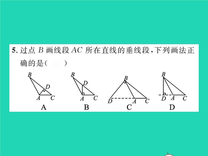 2022七年级数学下册第二章相交线与平行线双休作业22.1_2.2习题课件新版北师大版06