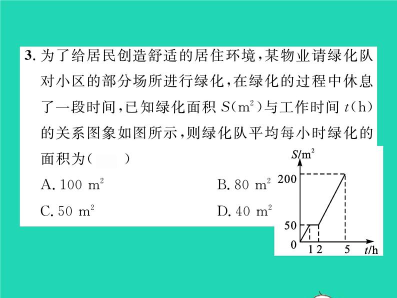 2022七年级数学下册第三章变量之间的关系3用图象表示的变量间关系第2课时折线型图象习题课件新版北师大版05