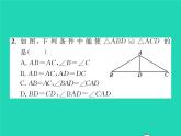 2022七年级数学下册第四章三角形3探索三角形全等的条件第3课时利用SAS判定三角形全等习题课件新版北师大版