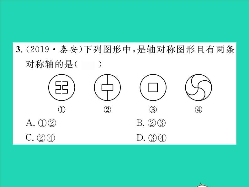 2022七年级数学下册第五章生活中的轴对称1轴对称现象习题课件新版北师大版04