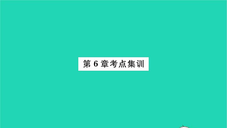 2022七年级数学下册第6章一元一次方程考点集训习题课件新版华东师大版第1页