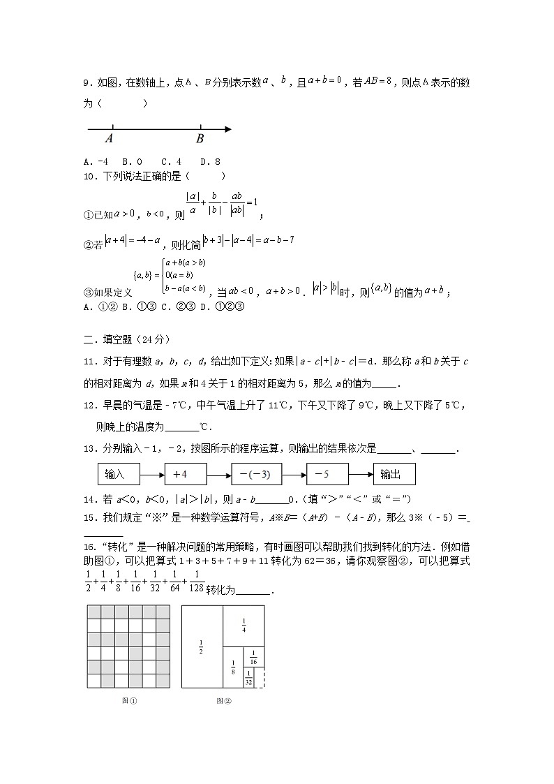 人教版 七上第一章 1.3有理数加减法同步提升卷（原卷+答案）02