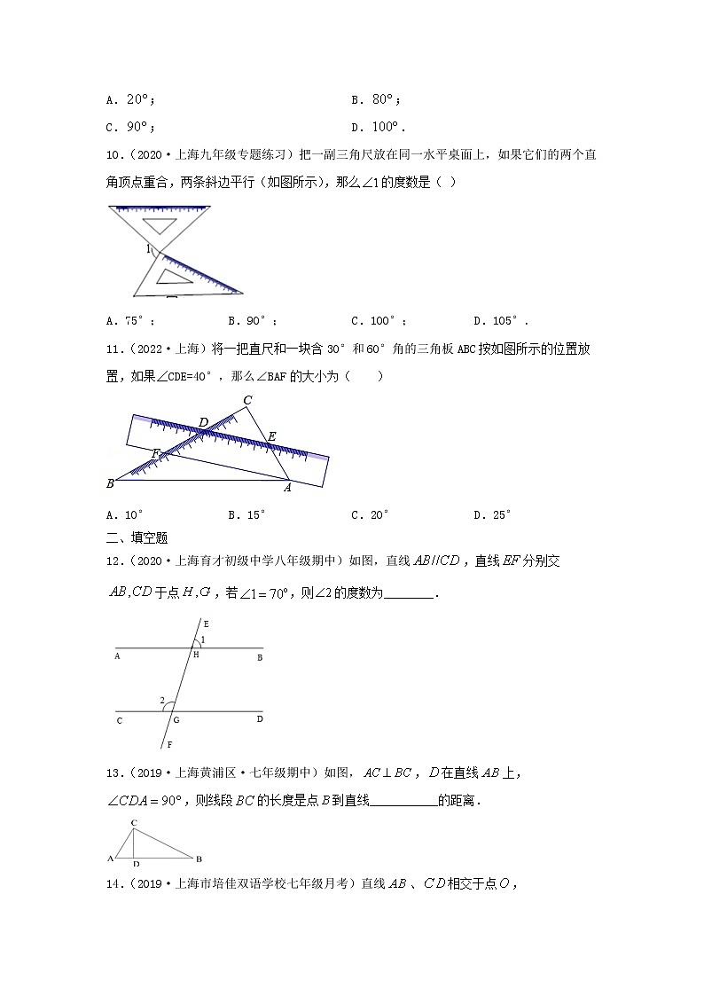 第8讲平行线章节复习（练习）原卷版第3页
