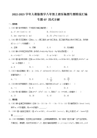 专题07 因式分解-【挑战压轴题】2021-2022学年八年级数学上册压轴题专题精选汇编（人教版）