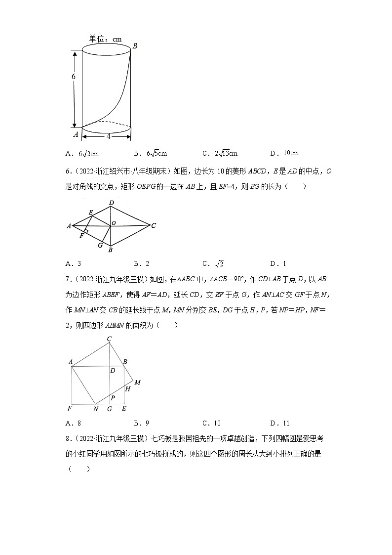 专题03图形思想之勾股定理综合应用压轴题专练（原卷版）- 2022-2023学年八年级数学专题训练（浙教版）第3页