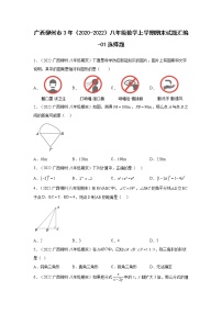 广西柳州市3年（2020-2022）八年级数学上学期期末试题汇编-01选择题