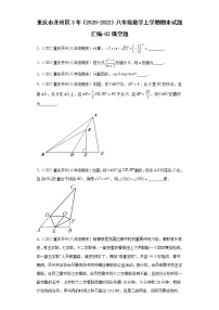 重庆市开州区3年（2020-2022）八年级数学上学期期末试题汇编-02填空题