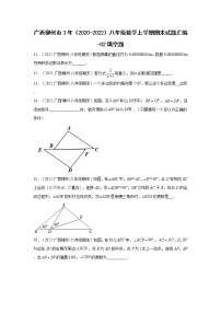 广西柳州市3年（2020-2022）八年级数学上学期期末试题汇编-02填空题-