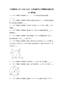 广西柳州市3年（2020-2022）九年级数学上学期期末试题汇编-02填空题