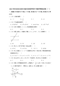 2022年河北省石家庄市新乐实验学校中考数学模拟试卷（一）(含答案)