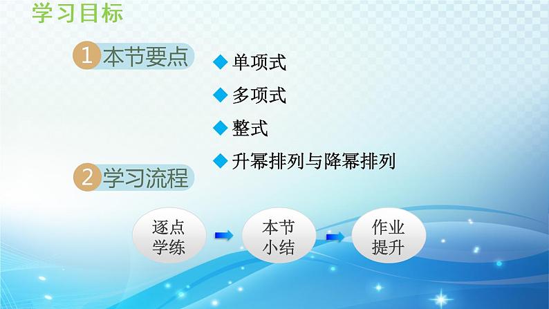 初中数学华师大版七年级上册 3.3 整式 导学课件02