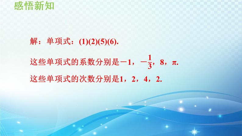 初中数学华师大版七年级上册 3.3 整式 导学课件06