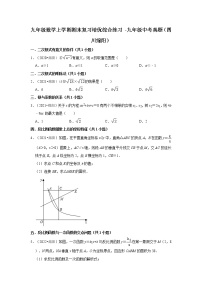 九年级数学上学期期末复习培优综合练习+-九年级中考真题（四川绵阳）