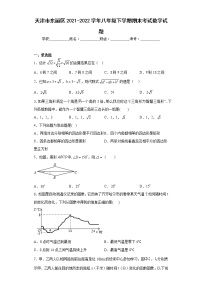 天津市东丽区2021-2022学年八年级下学期期末考试数学试题(含答案)