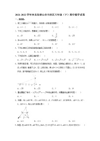 2021-2022学年河北省唐山市丰润区八年级（下）期中数学试卷