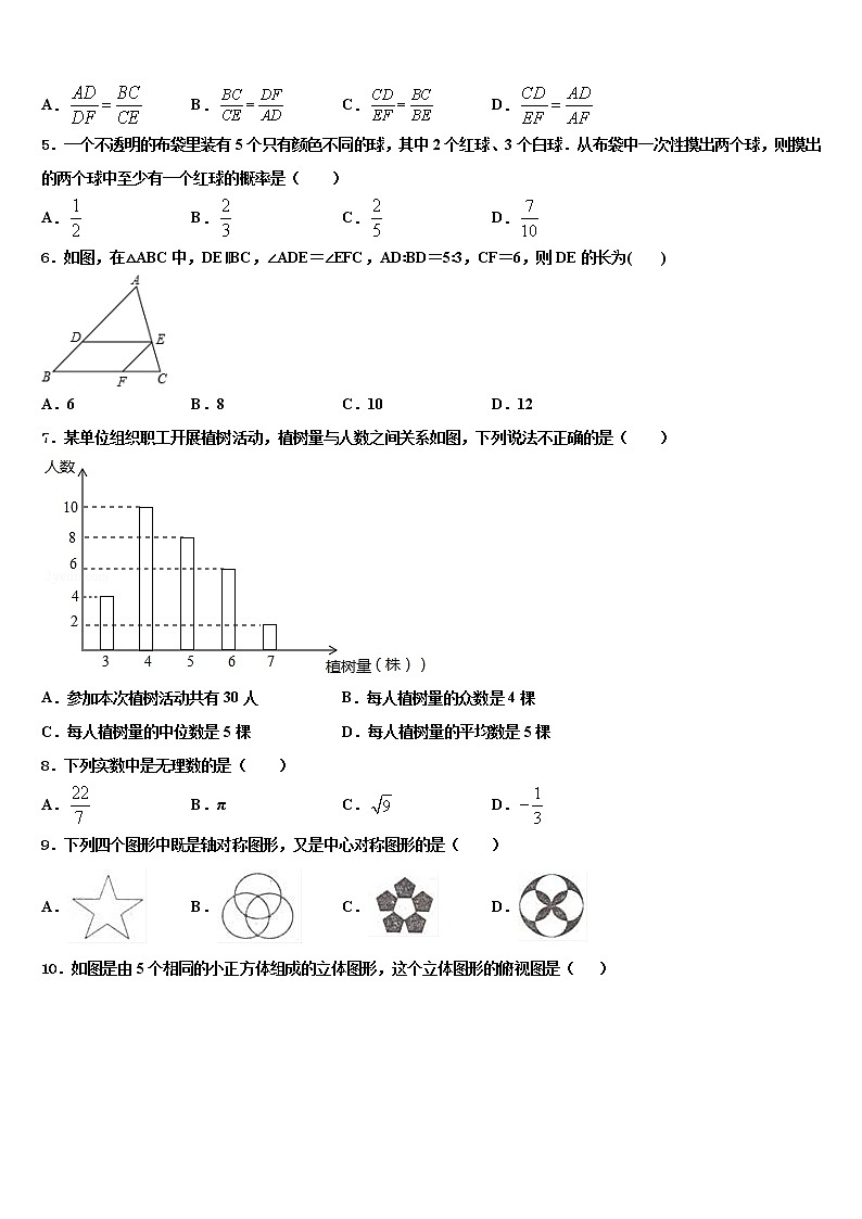 江苏省姜堰区溱潼二中2022年中考三模数学试题含解析02