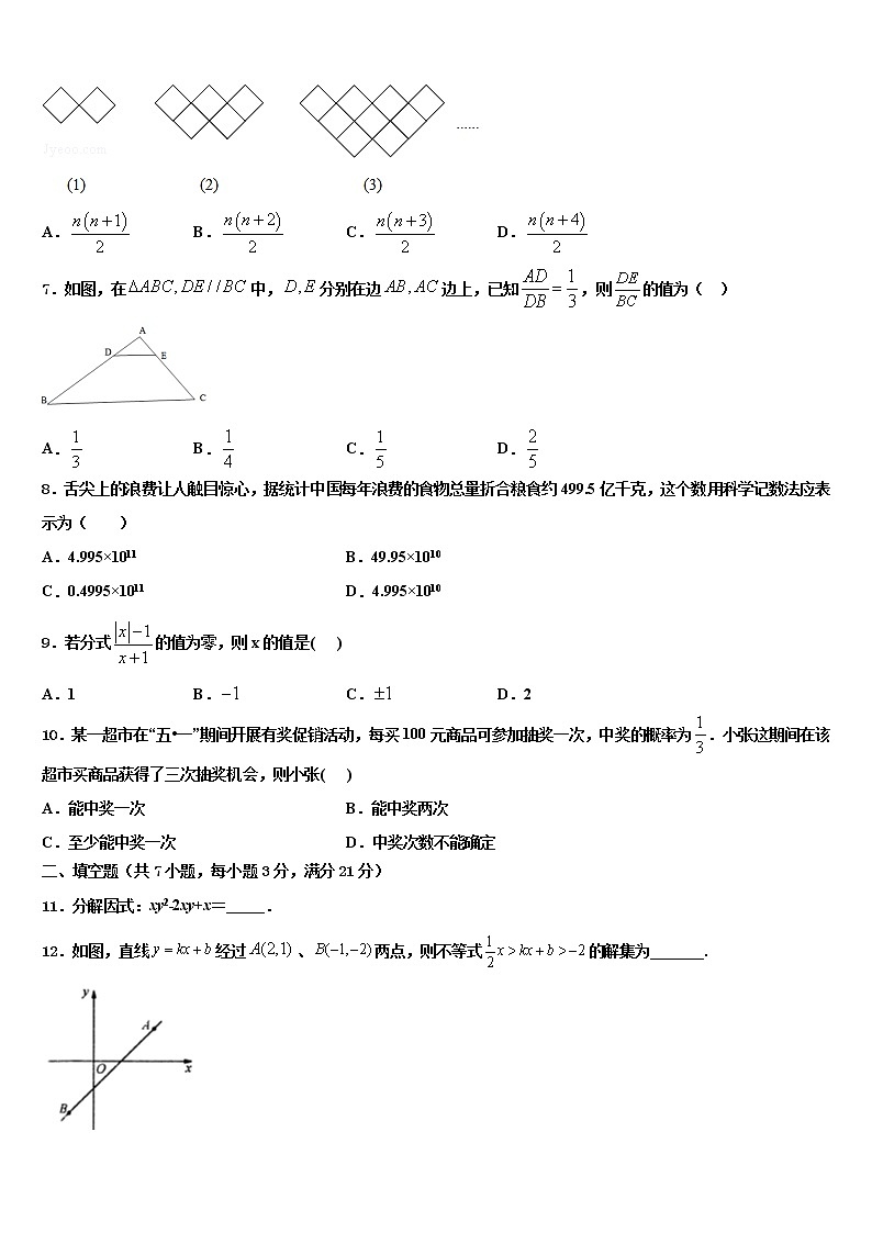 江苏省南京师范大附中江宁分校2022年中考数学最后冲刺模拟试卷含解析第2页