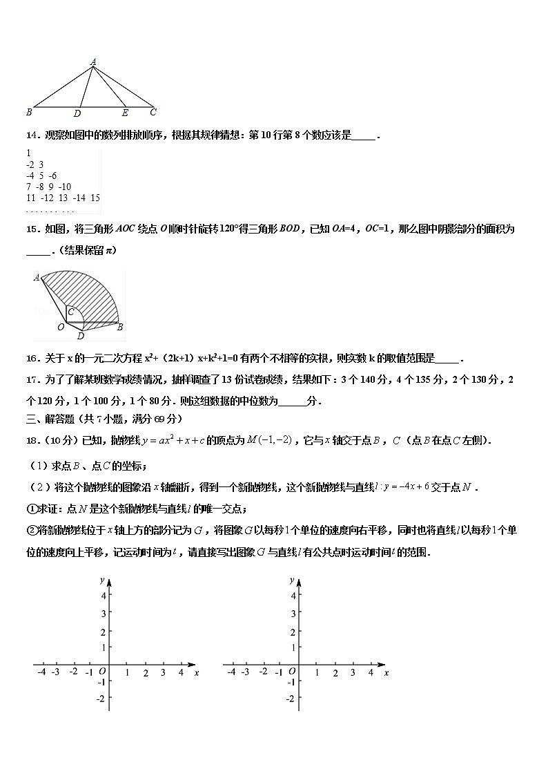 江苏省高淳区2022年中考押题数学预测卷含解析03