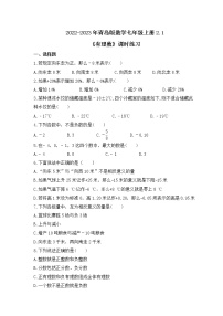 初中数学青岛版七年级上册第2章 有理数2.1 有理数优秀练习题