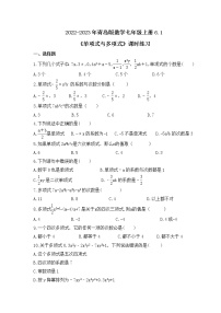 初中数学6.1 单项式与多项式优秀练习题