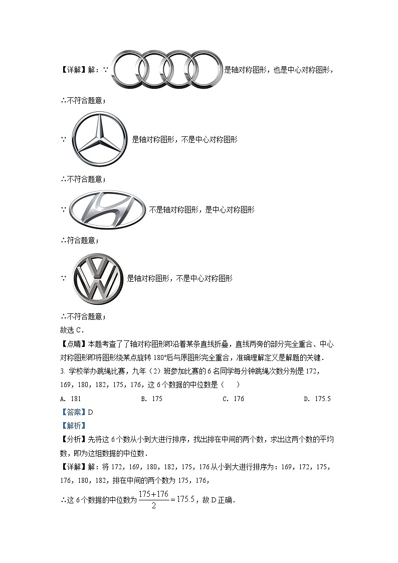 精品解析：2022年黑龙江省省龙东地区中考数学真题（解析版）02
