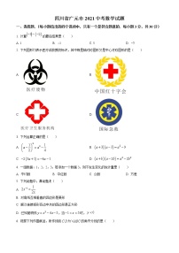 精品解析：四川省广元市2021年中考数学试题（原卷版）