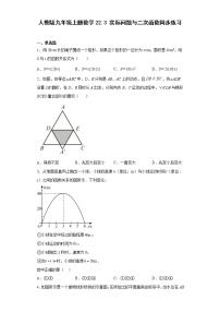 人教版九年级上册第二十二章 二次函数22.3 实际问题与二次函数随堂练习题