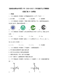 安徽省合肥市庐阳区3年（2020-2022）八年级数学上学期期末试题汇编1选择题