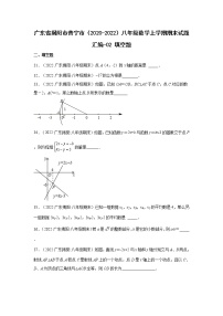 广东省揭阳市普宁市（2020-2022）八年级数学上学期期末试题汇编 1填空题