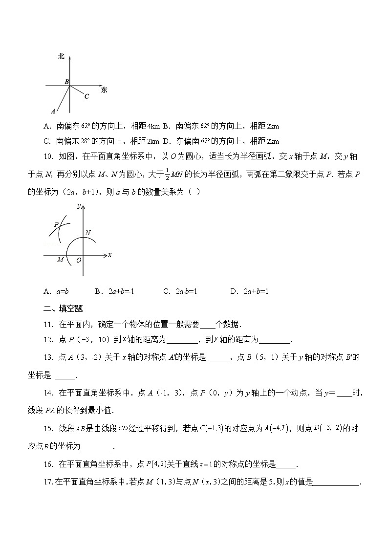 八年级上册 数学 专题3.4 《位置与坐标》全章复习与巩固（基础篇）（专项练习）第2页