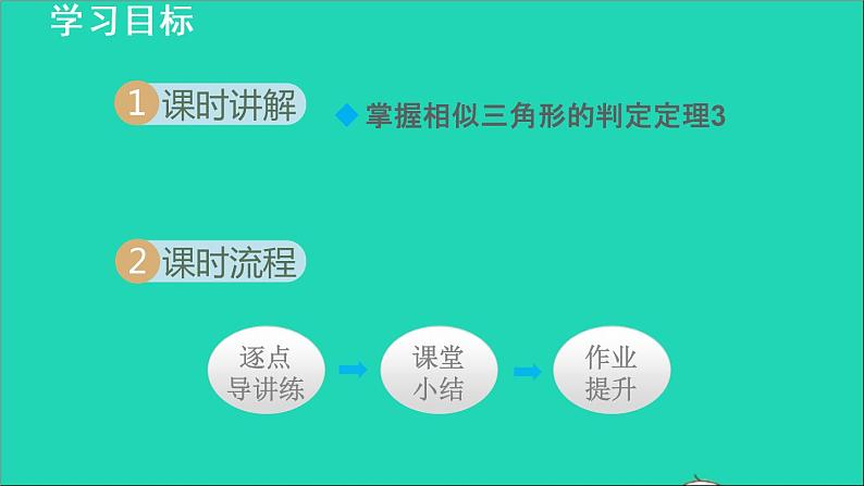 3.4 相似三角形的判定与性质4 相似三角形的判定-利用三边关系 2021秋九年级数学上册授课课件第2页