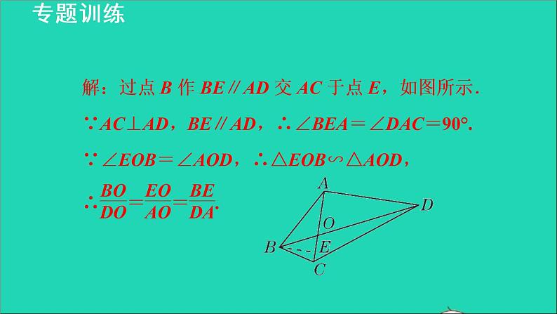 3.4 相似三角形的判定与性质5 相似三角形的判定的应用 2021秋九年级数学上册授课课件第5页