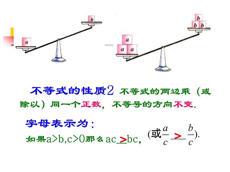 人教版数学七年级下册 9.1.2不等式的性质课件第8页