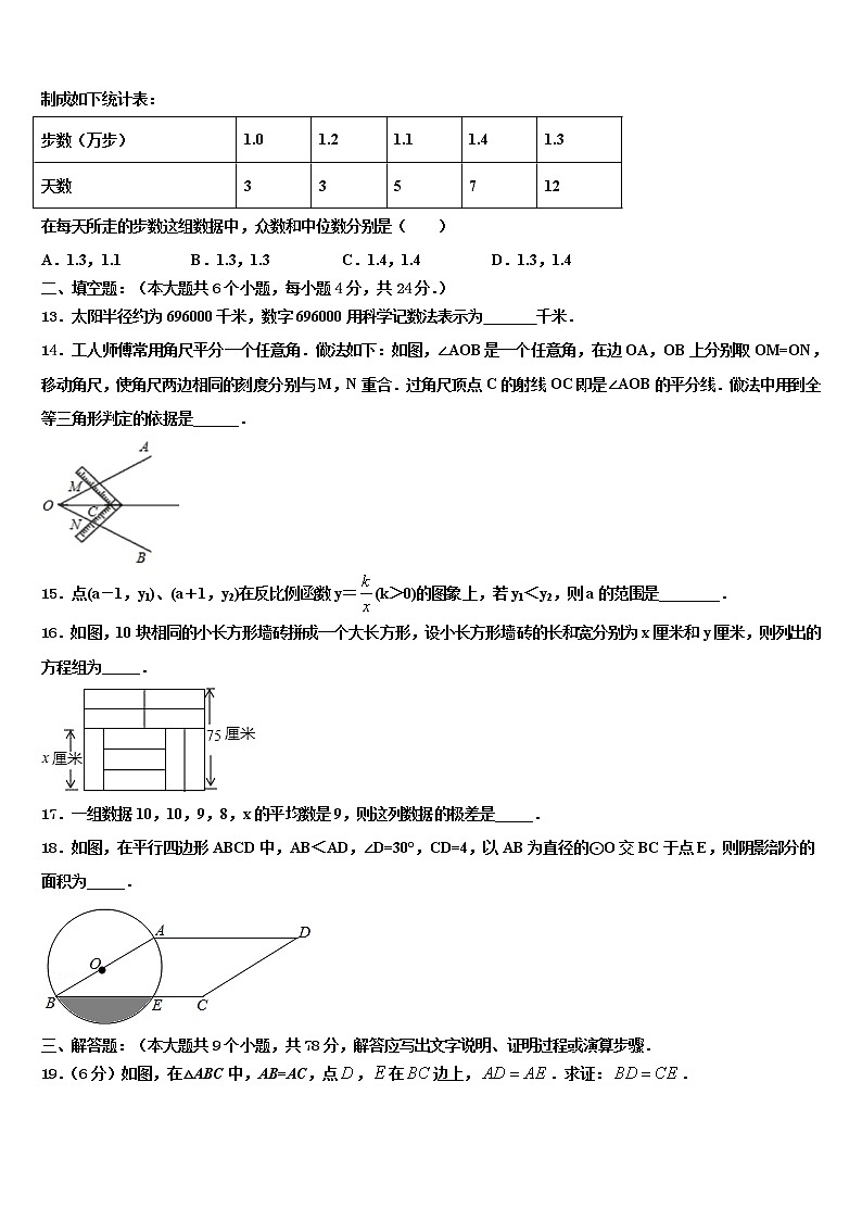 江苏省南通市海安市曲塘镇2021-2022学年中考数学考试模拟冲刺卷含解析03