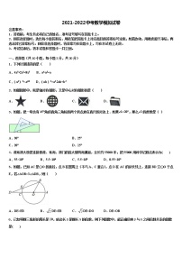 江苏省射阳县第二中学2021-2022学年中考数学最后冲刺模拟试卷含解析