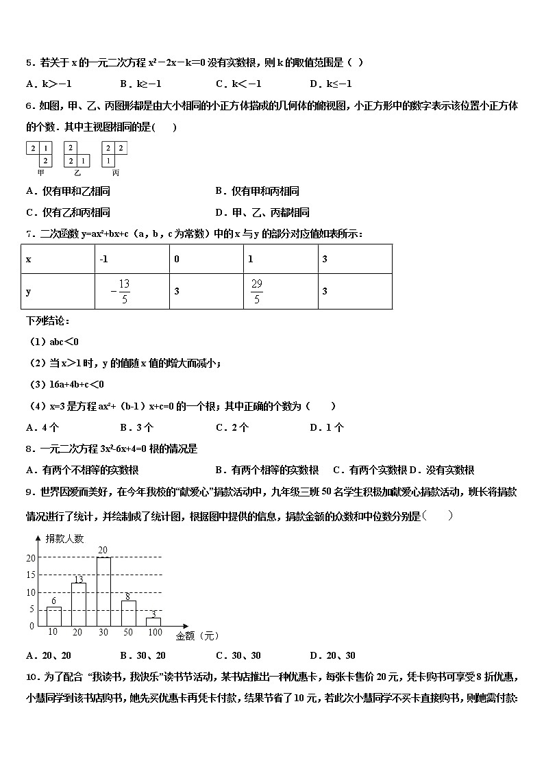 江苏省苏州市高新区达标名校2022年中考四模数学试题含解析第2页