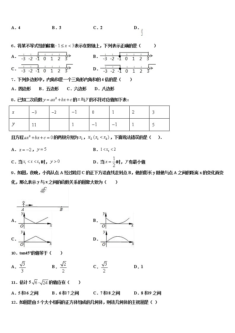 江苏省苏州市星湾中学2021-2022学年中考数学考试模拟冲刺卷含解析02