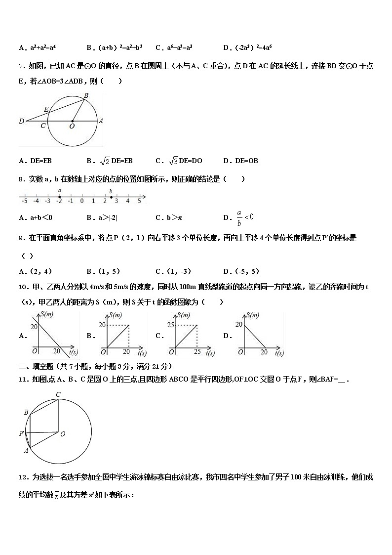 江苏省苏州市名校2021-2022学年中考数学模试卷含解析02