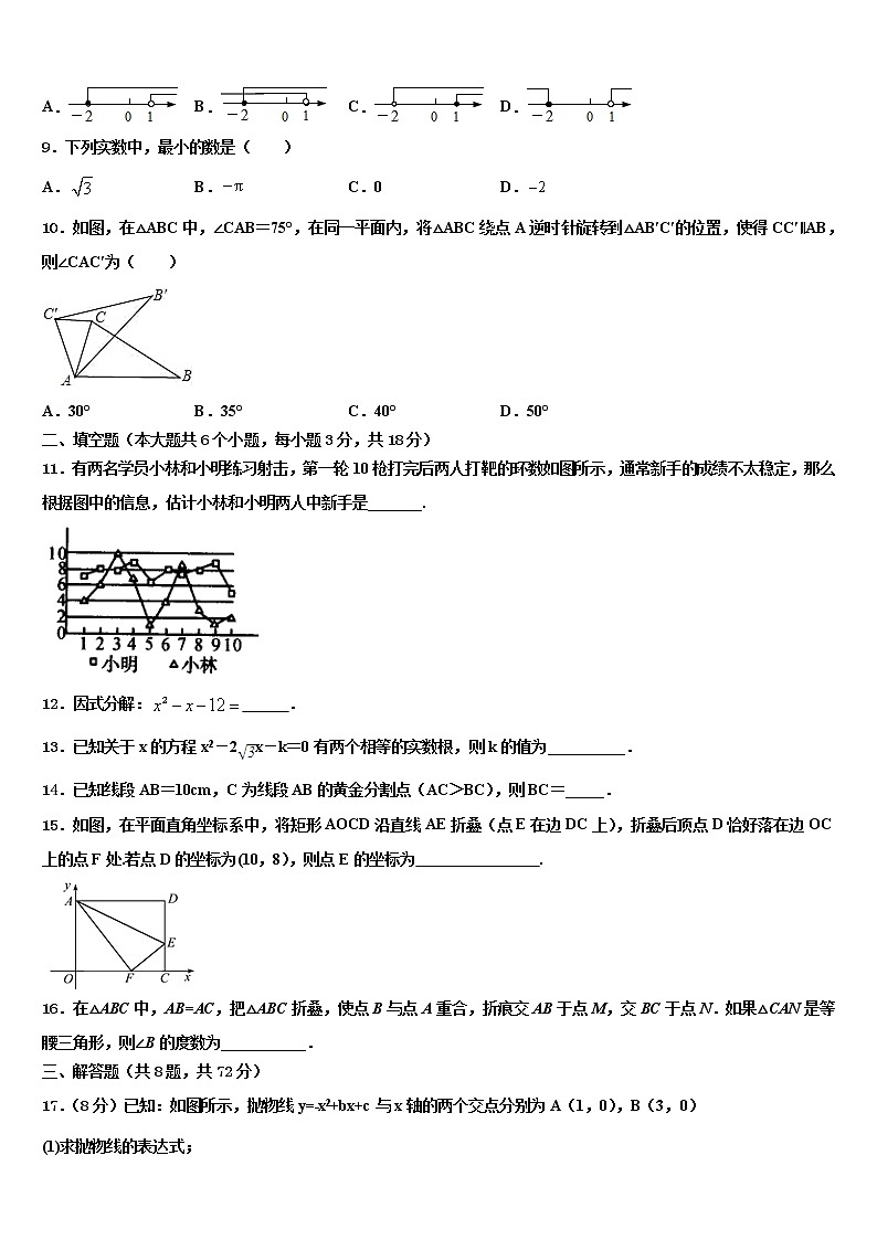 江苏省泰兴市黄桥东区域2021-2022学年中考适应性考试数学试题含解析03