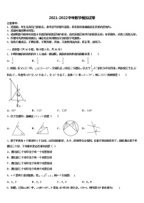 江苏省无锡市锡山区东亭片八校2021-2022学年中考数学模拟预测题含解析