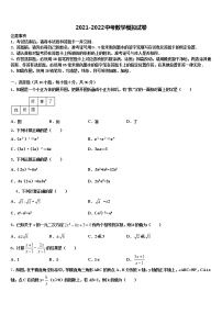 江苏省扬州市枣林湾校2022年中考适应性考试数学试题含解析